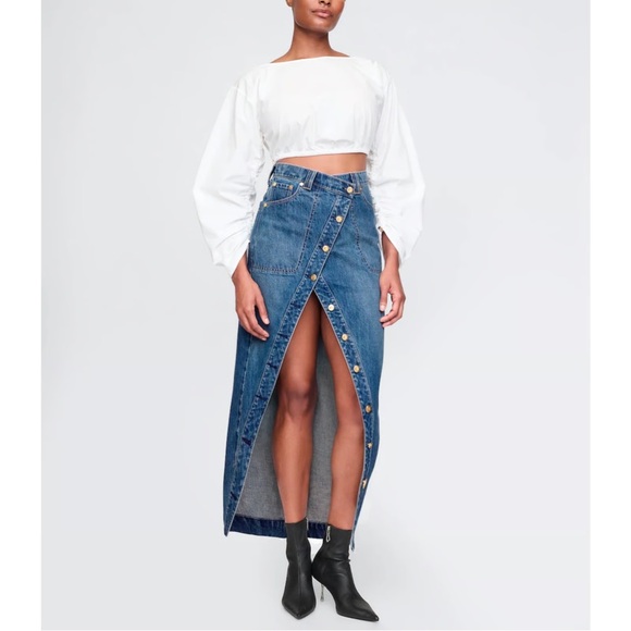 Gap x Cult Gaia Asymmetrical Denim Skirt